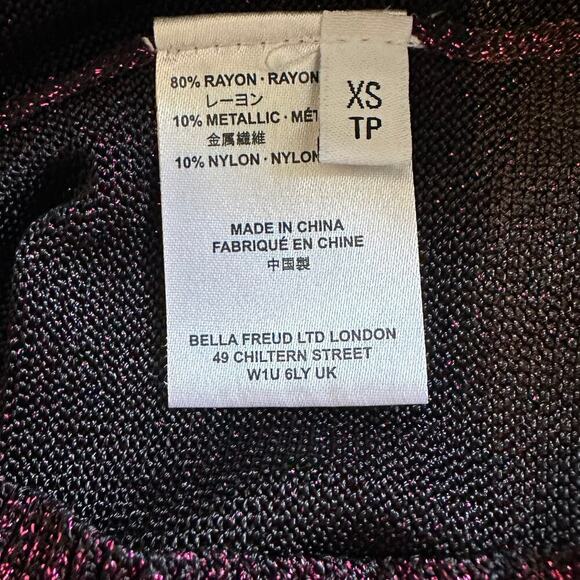 NWOT Bella Freud Queen Midas Zip-Up Metallic Purple Jacket XS - Picture 7 of 7
